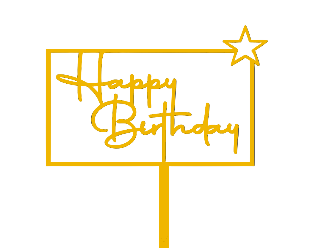 Happy Birthday Cake Topper #2