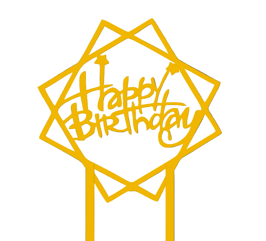 Happy Birthday Cake Topper #4