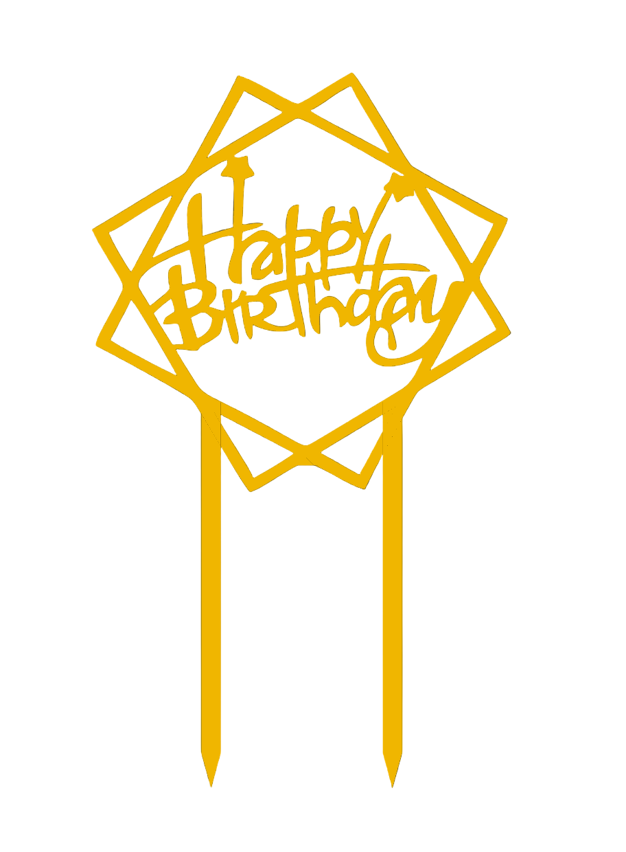 Happy Birthday Cake Topper #4