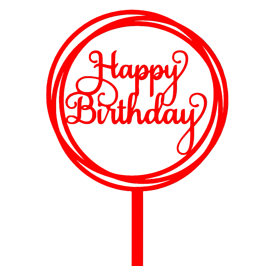 Happy Birthday Floral Topper #3