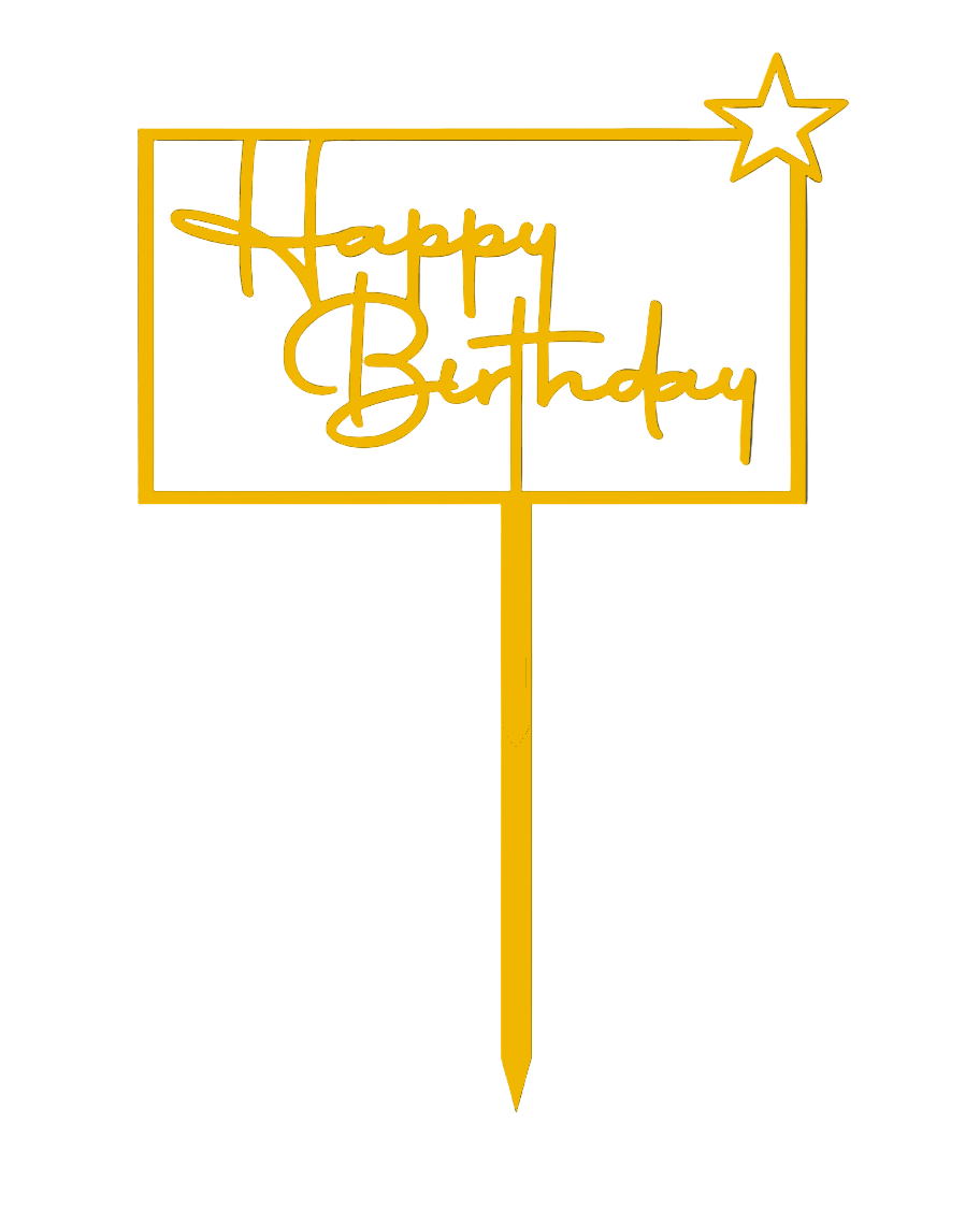 Happy Birthday Cake Topper #2